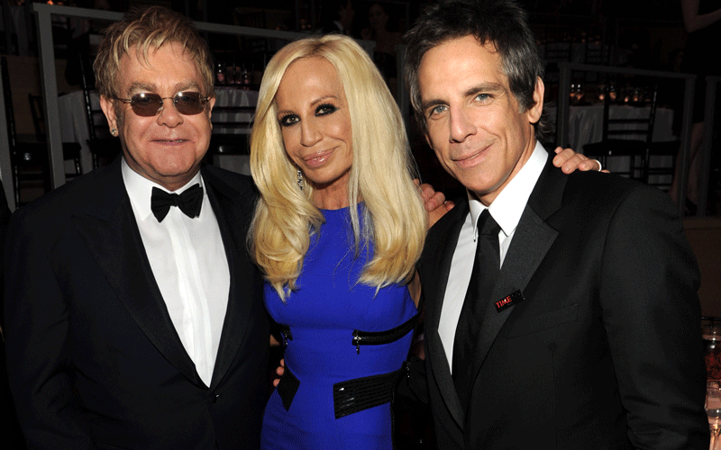 Elton John, Donatella Versace and Ben Stiller attend Time's 100 most influential people in the world gala at Frederick P Rose Hall, Jazz at Lincoln Center on May 4 in New York City. (Getty Images)