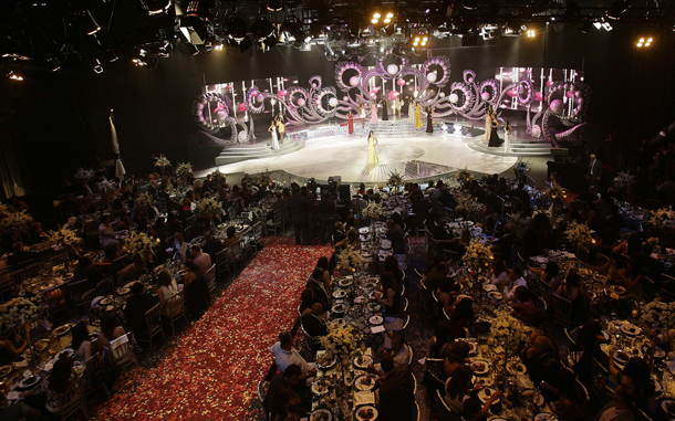 A general view shows the Miss Lebanon 2010 beauty pageant show held at the studios of the Lebanese Broadcasting Corporation International (LBCI) in Adma, north of Beirut. Rahaf Abdallah, 22, won the contest. (AFP)