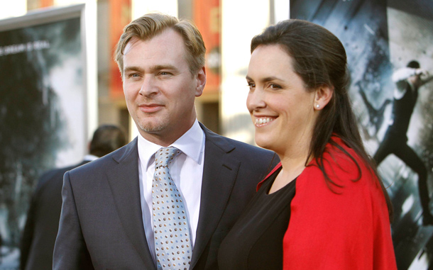 Director Christopher Nolan and his wife Emma Thomas pose at the premiere of "Inception" at the Grauman's Chinese theatre in Hollywood, California. The movie opens in the U.S. (REUTERS)