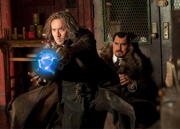 Nicolas Cage as Balthazar Blake and Alfred Molina as Horvath in The Sorcerer's Apprentice. (SUPPLIED)