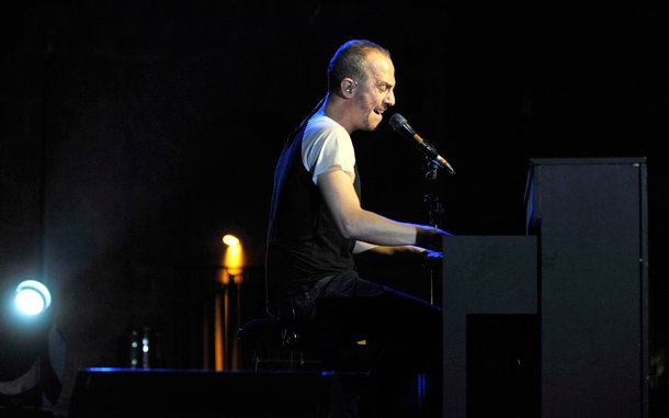 French singer Calogero performs on the main stage at the opening night of the Zouk Mikael International Festival, in Zouk Mikael, north of Beirut, Lebanon. The annual Festival is runs from 09 July to 28 July 2010. (EPA)