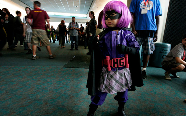 A young comic fan at the comic book convention Comic-Con International in San Diego. The event brings together fans of various genres including science fiction, fantasy, movies and television. (AFP)