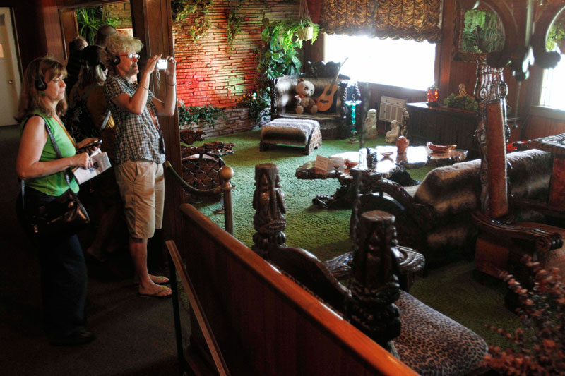 Tourists view the Jungle Room at Graceland, Elvis Presley's home in Memphis. (AP)