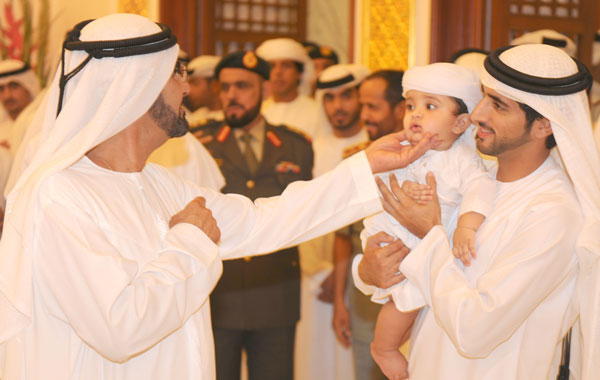 A rare moment captured... Sheikh Mohammed with one of his youngest well wishers