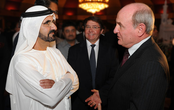 Business leaders greet Sheikh Mohammed