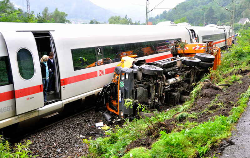 Train collides with truck in Germany Emirates247