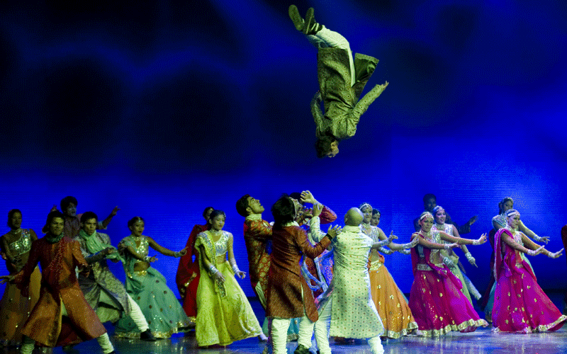 Dancers perform during the launch of theme song of the Commonwealth Games 2010, in Gurgaon on the outskirts of New Delhi. (AFP)