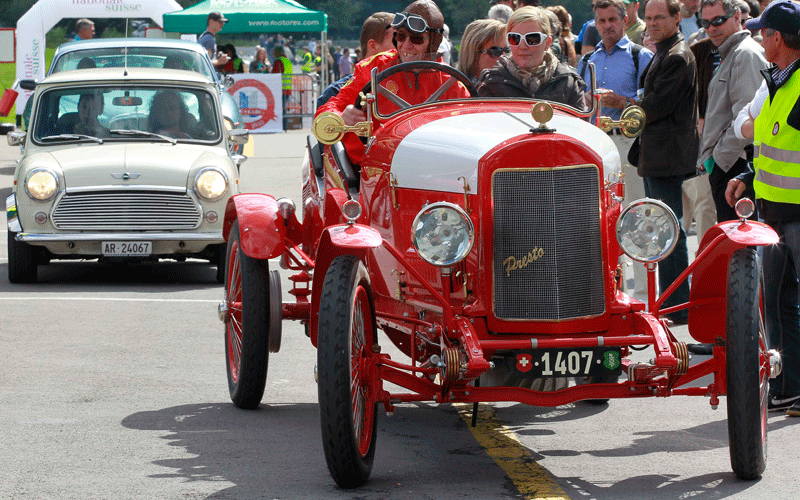 Participants arrive in their vintage Presto car during the British Car Meeting 2010 in the village of Mollis some 80 kilometres east of Zurich. (REUTERS)