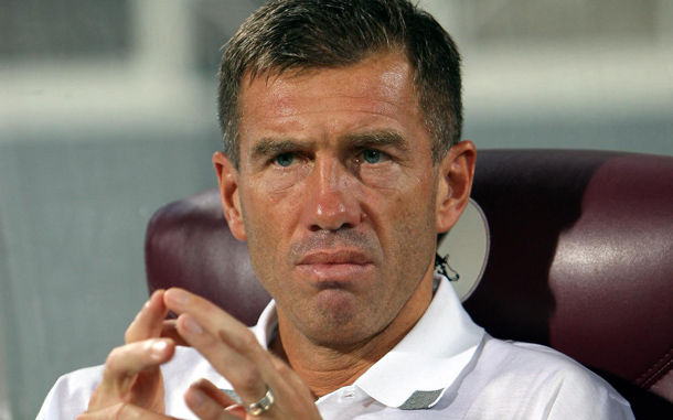 UAE national soccer team coach, Slovenian Srecko Katanec is seen before their friendly match against Kuwait at Al-Nahyan stadium in Abu Dhabi, United Arab Emirates. (EPA)