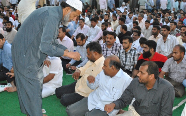 One of the largest gathering of Indians during the Eid celebrations was organised at the Al Manar Eidgaah in Dubai. (SUPPLIED)