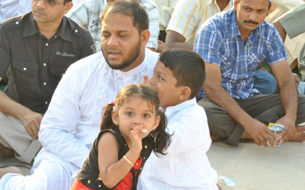 One of the largest gathering of Indians during the Eid celebrations was organised at the Al Manar Eidgaah in Dubai. (SUPPLIED)