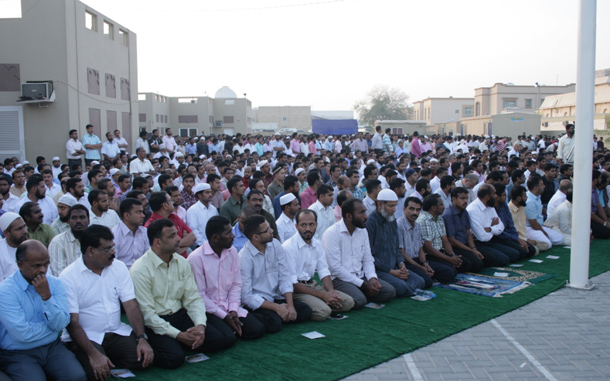 One of the largest gathering of Indians during the Eid celebrations was organised at the Al Manar Eidgaah in Dubai. (SUPPLIED)