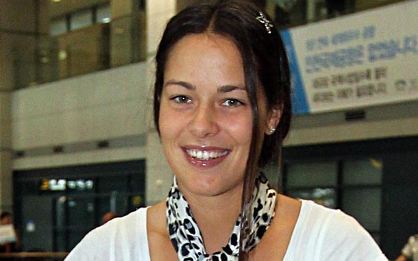 Serbian former world number one tennis player Ana Ivanovic arrives at Incheon International Airport, South Korea. She will compete in the Hansol Korea Open set for Sept. 18-27 in Seoul. (EPA)