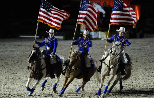 Performers during the Opening Ceremony for the World Equestrian Games in Lexington, Kentucky, USA. (EPA)