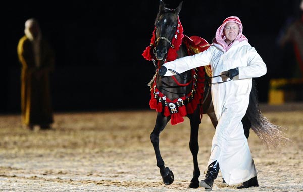 Performers during the Opening Ceremony for the World Equestrian Games in Lexington, Kentucky, USA. (EPA)