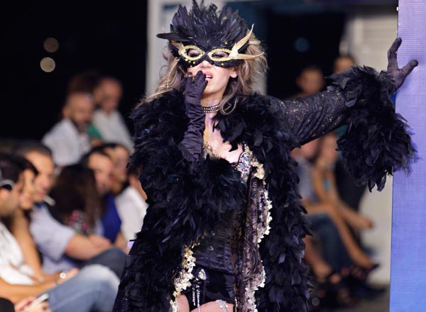 Lebanese dancer Amalia Zaidan performs during Beirut Fashion Night 2010 at the Marina Dbayeh, north of Beirut, Lebanon. (AP)