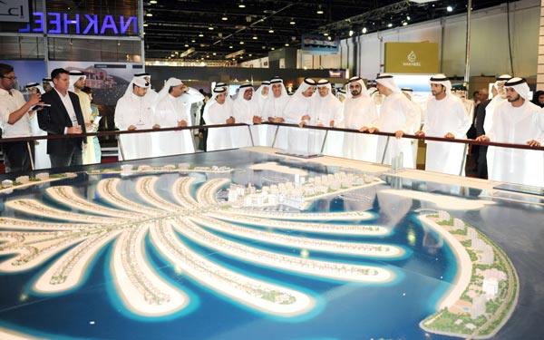 Sheikh Mohammed visited the stalls of several key Dubai property developers, including Nakheel. (SUPPLIED)