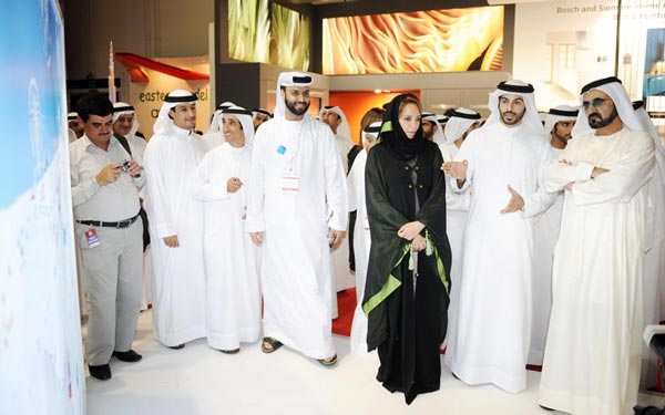 Sheikh Mohammed was briefed on various property projects. (SUPPLIED)