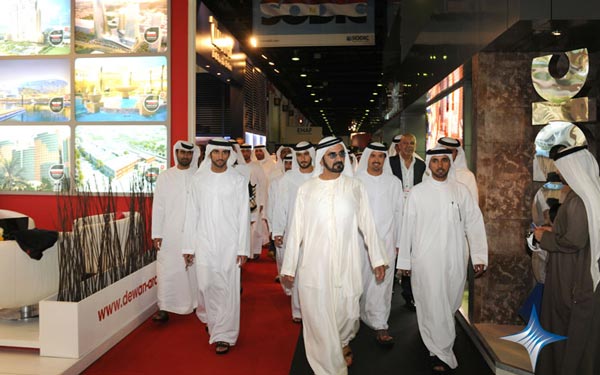 Sheikh Mohammed visited several exhibition areas of various property developers. (SUPPLIED)