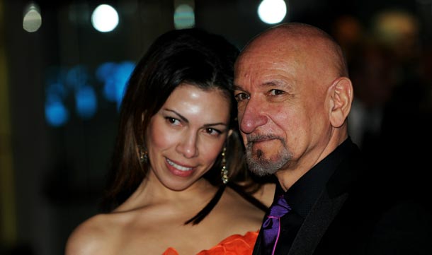 Actor Sir Ben Kingsley (R) and wife Daniela Lavender attend the "Never Let Me Go" premiere during the opening night of the 54th BFI London Film Festival at Odeon Leicester Square in London, England. (GETTY IMAGES)