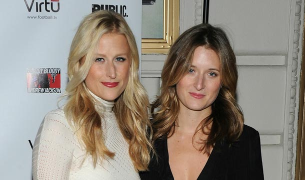 Actress Mamie Gummer and sister Grace Gummer attend the Broadway opening night of "Bloody Bloody Andrew Jackson" at The Bernard B. Jacobs Theatre in New York City. (AFP/GETTY)