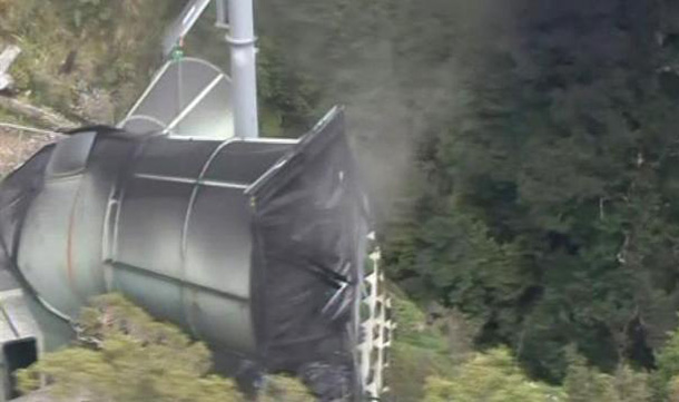 An aerial shot shows the exterior of a remote colliery in this still image taken from video at Grey District, New Zealand. (REUTERS)