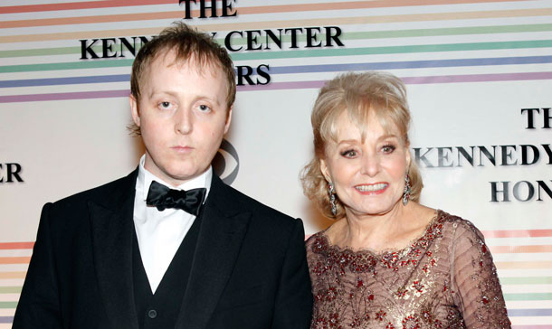 James McCartney, left, son of Paul McCartney, and Barbara Walters, walk the red carpet at the Kennedy Center Honors, in Washington. The 2010 honorees are Merle Haggard, Jerry Herman, Bill T. Jones, Paul McCartney, and Oprah Winfrey. (AP)