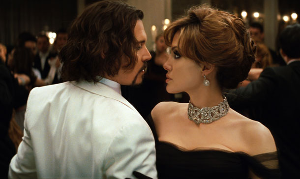 In this film publicity image released by Sony Pictures, Johnny Depp, left, and Angelina Jolie are shown in Columbia Pictures' "The Tourist." (AP)