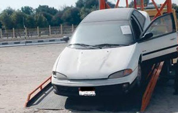 An abandoned car set to be towed away in Dubai. (FILE)