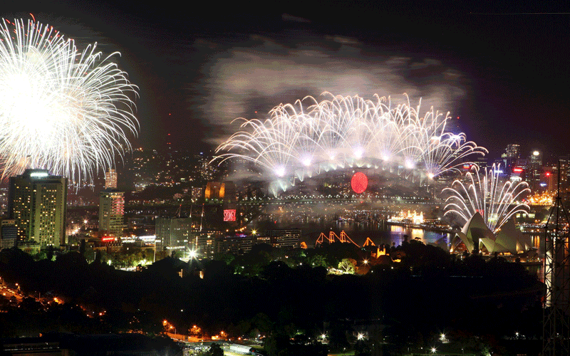 Fireworks light up Sydney Harbour at the stroke of midnight to welcome in the year 2011 in Sydney, Australia.  (Getty Images)