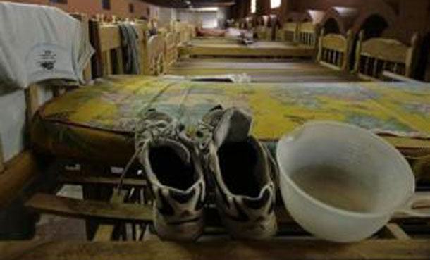 A view of inmates' bunks inside the Tacumbu high security prison in Asuncion. (REUTERS)