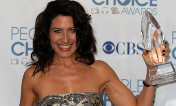 Actress Lisa Edelstein poses at the People's Choice Awards in Los Angeles, California. (AFP)