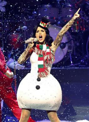 Katy Perry performs at the KIIS FM's Jingle Ball concert in Los Angeles. (REUTERS)