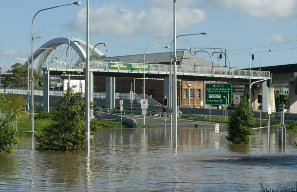 Montague Rd in West End is covered in flood water in Brisbane, Australia. The Brisbane river peaked at 4.46 metres today - a metre less than the historic floods of 1974 that devastated the region. Brisbane city and several suburbs were inundated with waters flooding over 25,000 Brisbane homes partially or completely and leaving over 100,000 residences without power. The recent floods in Brisbane and the Lockyer Valley have claimed lives of 12 people with many more reported missing in region. (GETTY IMAGES)