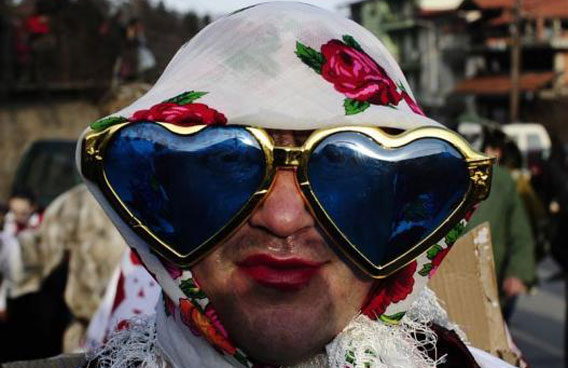 Revellers parade the streets during a carnival in the village of Vevcani, some 170 km (106 miles) from the Macedonian capital Skopje. Vevcani village marks the Orthodox St. Vasilij Day annually with a carnival that features a 1,400-year-old celebration with pagan roots. The highlights of the carnival include a political satire where masked villagers act out current events. (REUTERS)