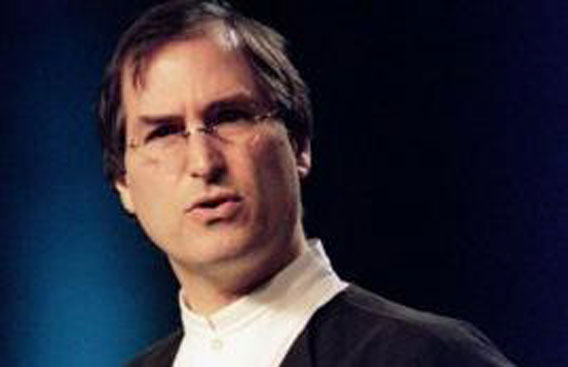 Steve Jobs is seen in a January 1997 file photo, rejoining Apple after the computer company purchased his NeXT software firm. (REUTERS)
