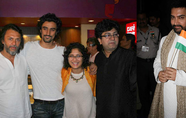 Rang De Basanti cast and crew visited the memory lane on the fifth anniversary, this time with Aamir's wife Kiran Rao. (AGENCIES)