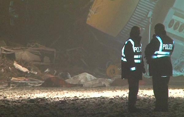 At least eight people have died in a head-on train collision in eastern Germany, with some 35 injured, authorities said on Sunday. (REUTERS)