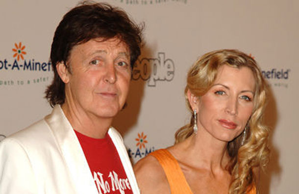 Paul McCartney and Heather Mills had a messy divorce in which she was accused of being a call girl, and he of being abusive. The judge granted them joint custody of their daughter Beatrice. (GETTY IMAGES)