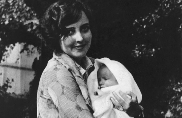 1932: Actress Elizabeth Taylor as a baby in the arms of her mother, Sara Taylor (1896 - 1994). (GALLO/GETTY)