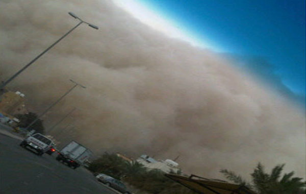 A picture of the sandstorm in Kuwait. (SUPPLIED)