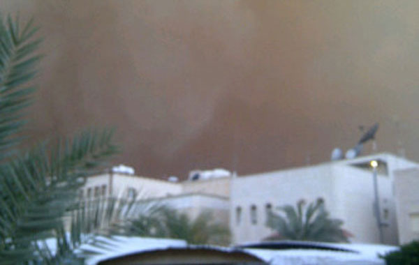 A picture of the sandstorm in Kuwait. (SUPPLIED)