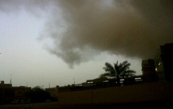 A picture of the sandstorm in Kuwait. (SUPPLIED)