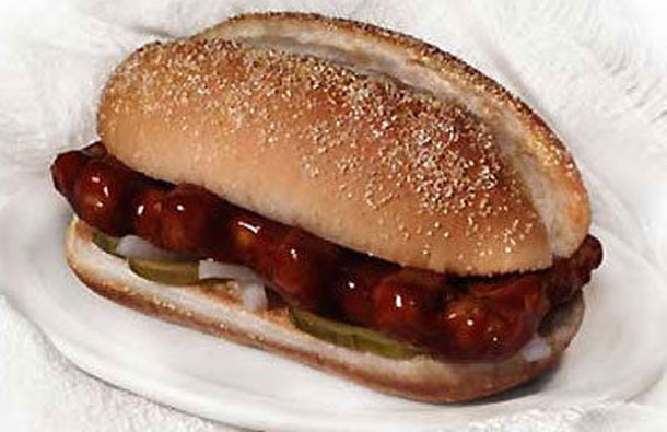 The McRib: Delicious ribs covered in delicious sauce all in the form of a sandwich. (AGENCIES)