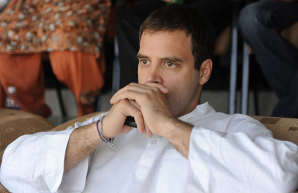 General Secretary of the Indian National Congress, Rahul Gandhi watches the action during the 2011 ICC World Cup second Semi-Final between India and Pakistan at Punjab Cricket Association (PCA) Stadium on March 30, 2011 in Mohali, India. (GETTY/GALLO)