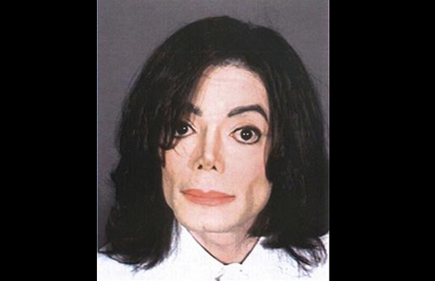 Pop star Michael Jackson is pictured in this Santa Barbara County Sheriff's Department booking mug in Santa Barbara, November 20, 2003. (REUTERS)