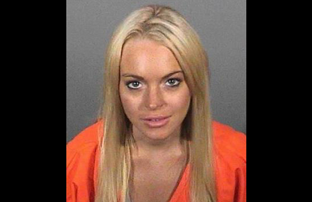 Lindsay Lohan poses for her booking mugshot at the Lynwood Correctional Facility in Lynwood, California July 20, 2010. Lohan surrendered at the Beverly Hills Municipal Courthouse Tuesday for a 90-day jail sentence for violating the terms of her probation. (REUTERS)