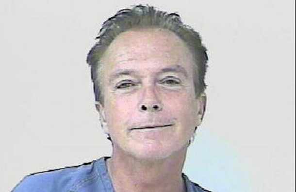 Entertainer David Cassidy is shown after his arrest in St. Lucie County, Florida, November 3, 2010. Cassidy, 60, singer and star of the 1970s TV series "The Partridge Family". (REUTERS)