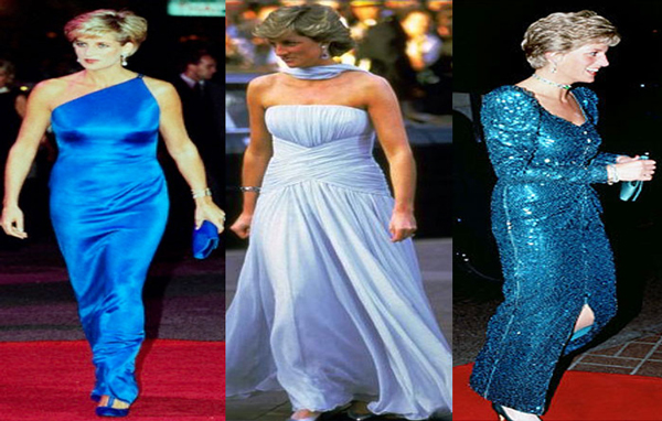 Diana's favourite colour was red, but nobody could do blue like she did. Each dress was a red-carpet-worthy knockout and we especially like the timeless quality of the single shoulder dress on the left. That's the dress Kate Middleton will have to beat. (AGENCIES)