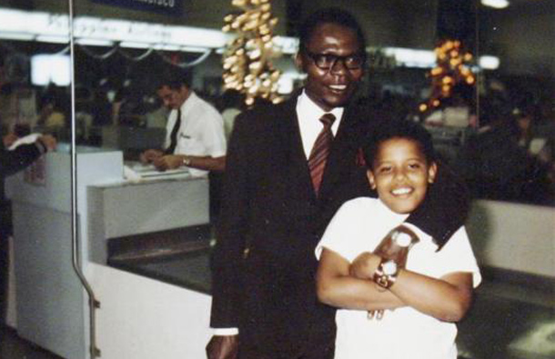 Barack Obama with his father Barack Obama, Sr. in a family snapshot from the 1960's. (REUTERS)